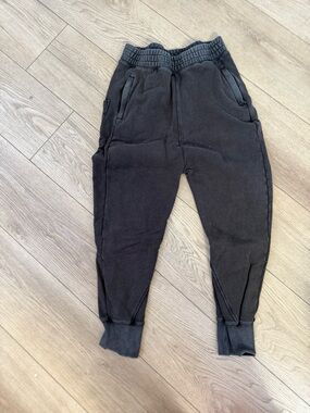 Free People Black Cozy Jogger Pants